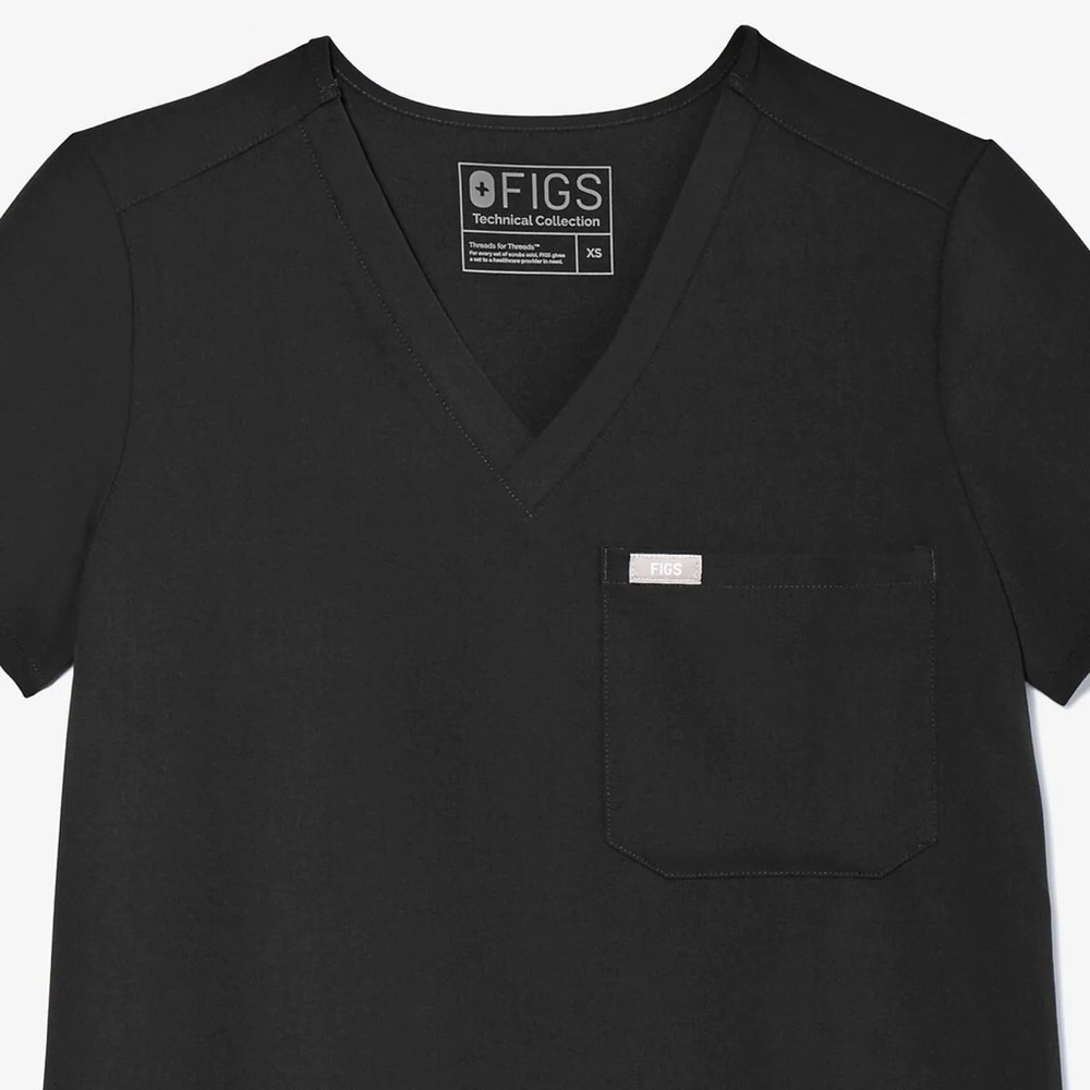 Black Figs Catarina™ One-Pocket Scrub Top Size: S